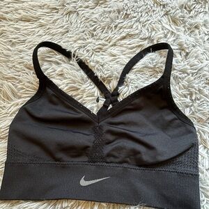 Nike Indy black sports bra with a V-neckline